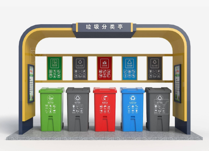 菏泽内蒙古垃圾分类回收亭 小区分类垃圾亭